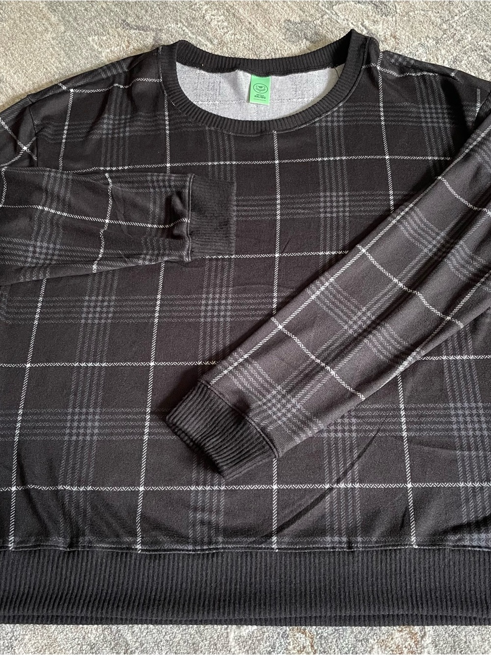 Honeydew XXL Black Plaid Pajama Lounge Top Soft